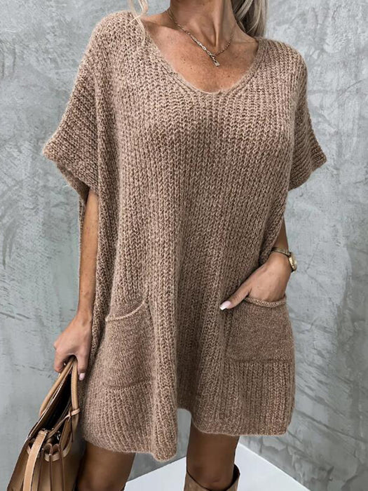 Short Sleeve Sweater Dress