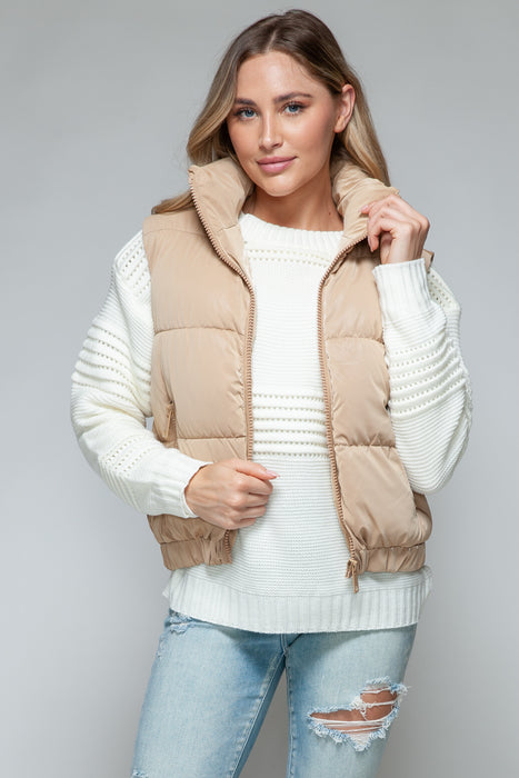 Tan Quilted Vest