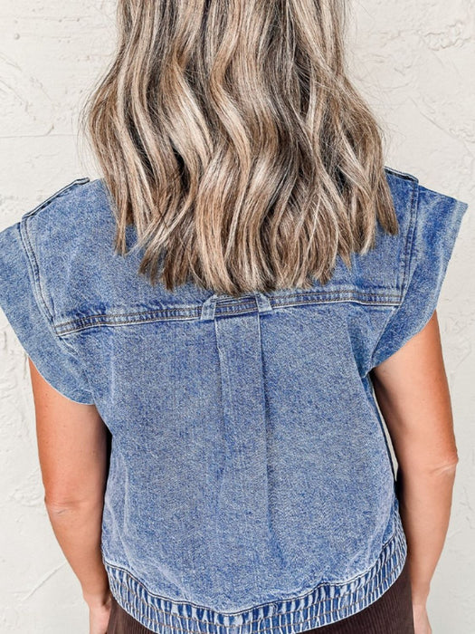 Cap Sleeve Denim Jacket