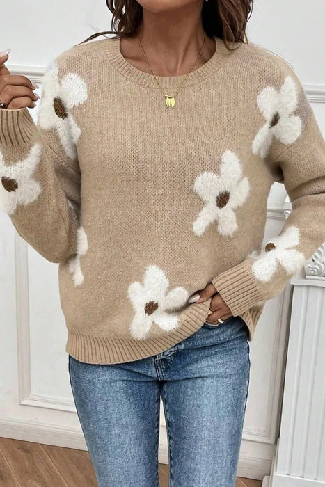 Flower Round  Sweater