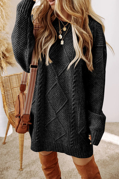 Cable-Knit Sweater Dress