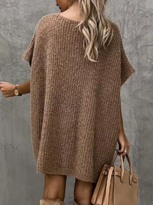 Short Sleeve Sweater Dress