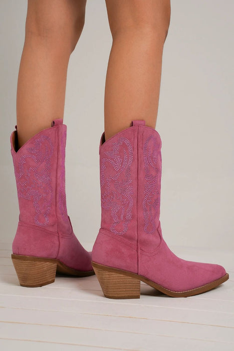 Pink Rhinestone Cowgirl Boots | Women