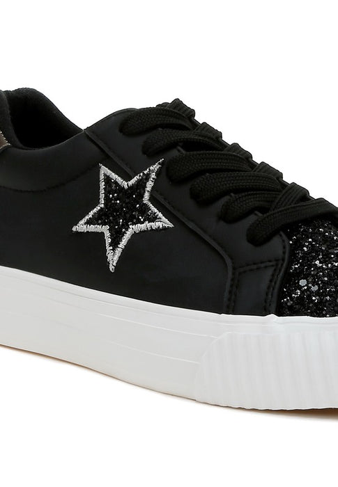 Glitter Patch Chunky Sneakers | Women