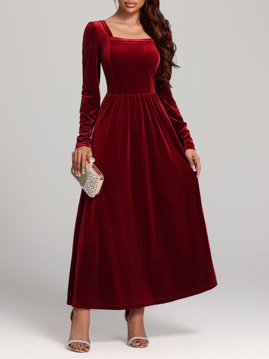 Velvet Long Sleeve Dress