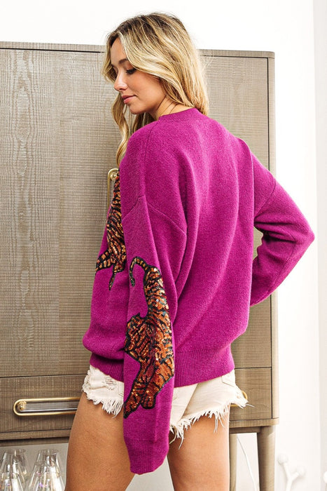 Sequin Tiger Sweater