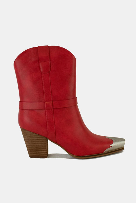 Leather Cowgirl Boots | Red