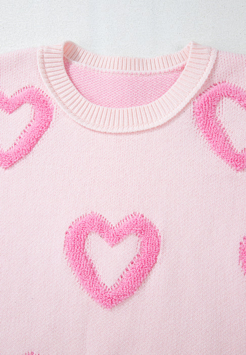 Pink Heart Sweater