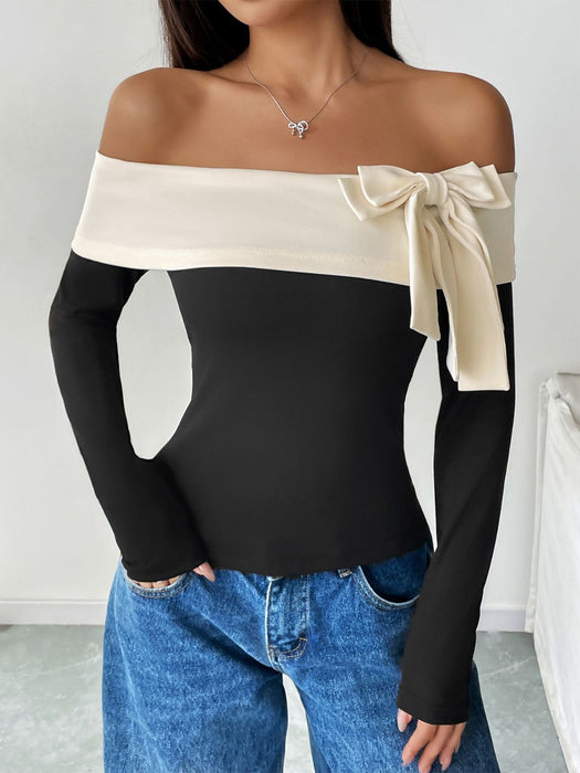 Off-Shoulder Long Sleeve Top