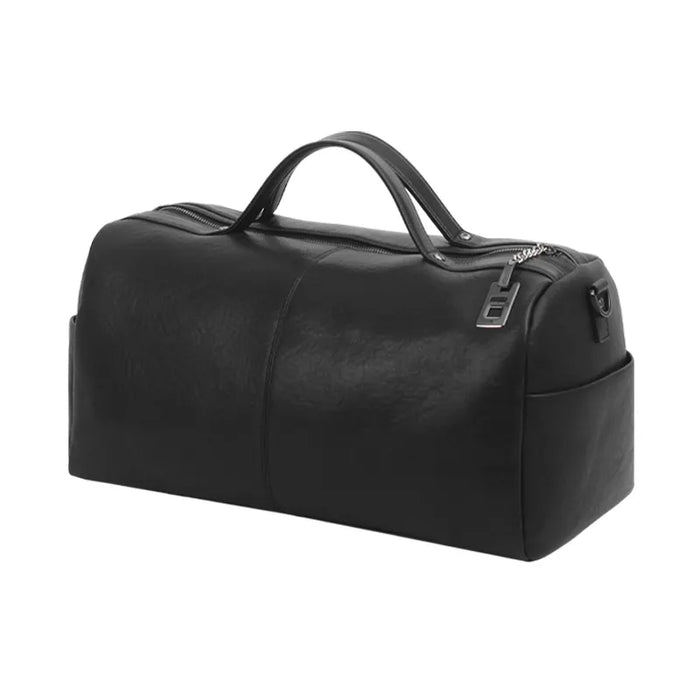 Genuine Leather Travel Duffel Bag | Black