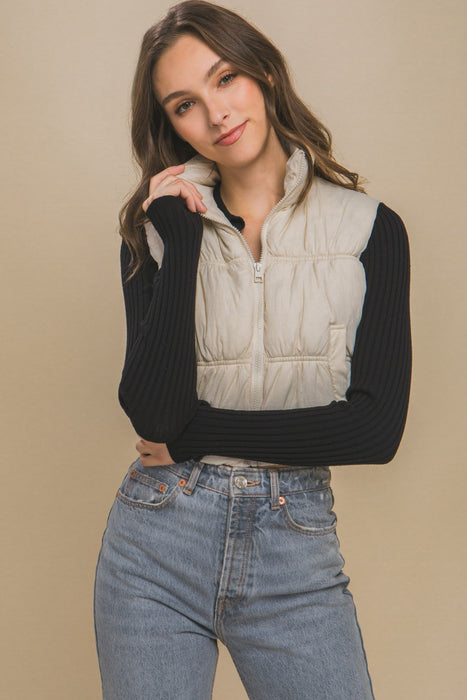 Turtleneck Cropped Vest