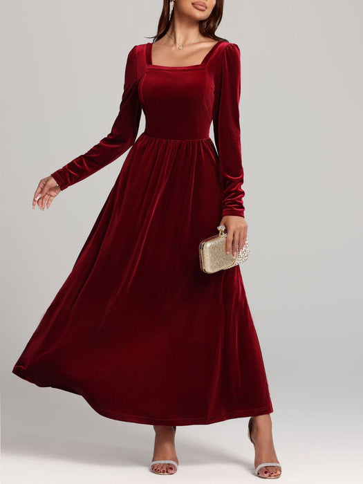 Velvet Long Sleeve Dress