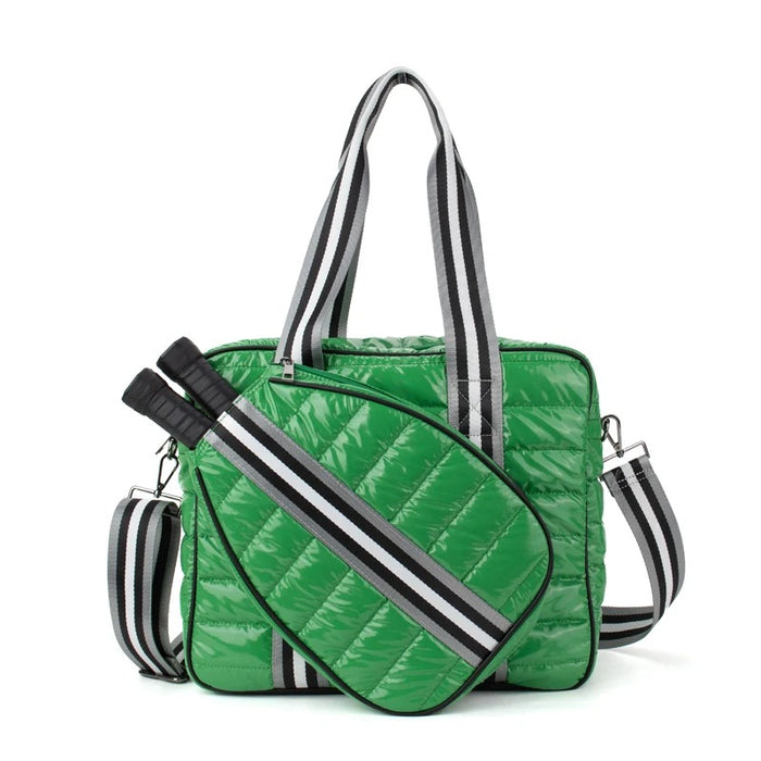 Luxury pickleball bag, green pickleball bag, stylish pickleball bag, best pickleball bag, large pickleball bag