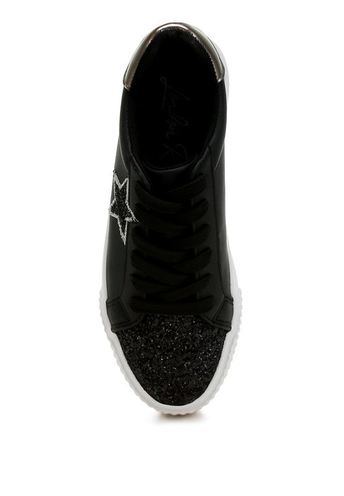 Glitter Patch Chunky Sneakers | Women