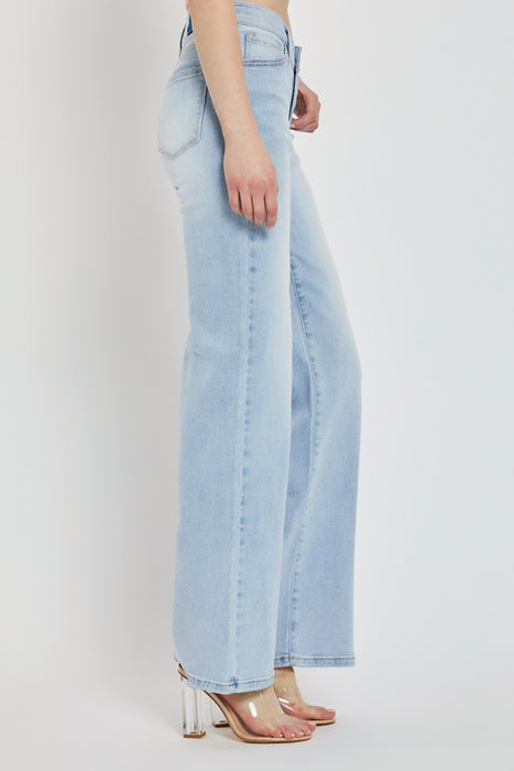 Wide Leg V Dipped Jeans