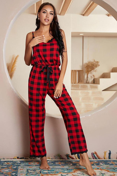 Plaid Jumpsuit | Loungewear