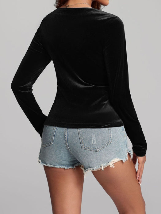 Ruched Long Sleeve Top