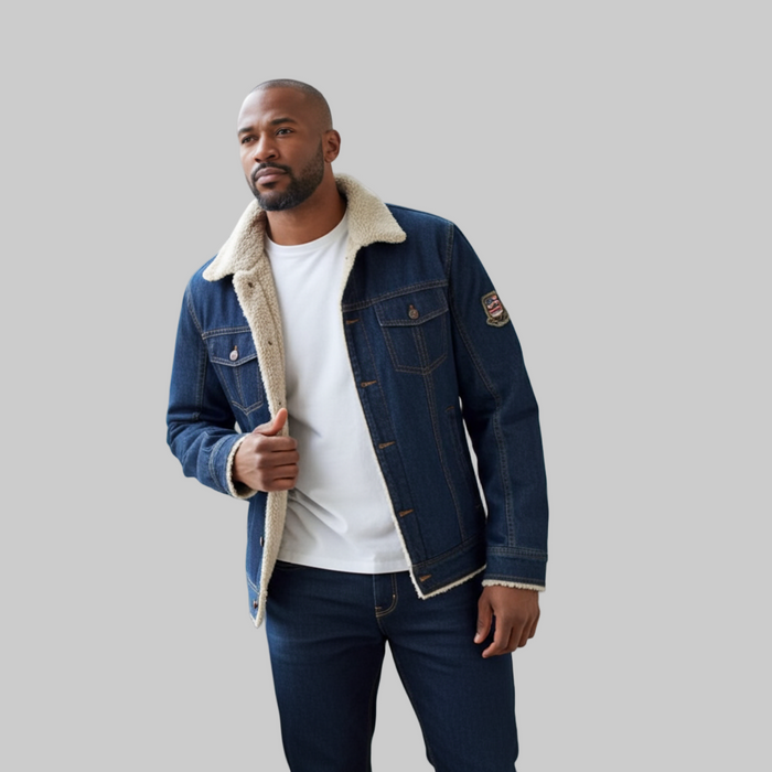 Men's Sherpa Lined Denim Jacket