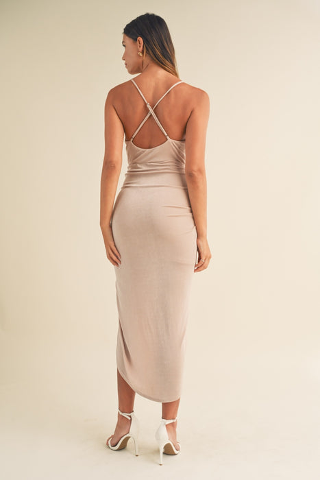 Draped Midi Dress