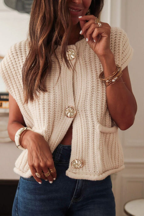 Button Sweater Vest