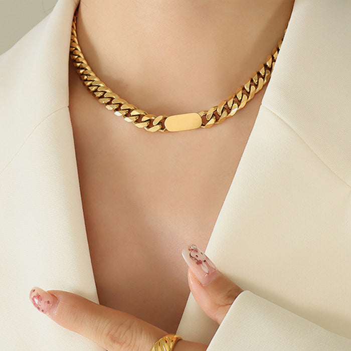 Women's 18K Gold-Plated Chain Necklace