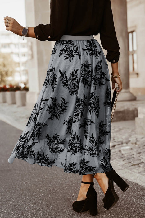 Embroidered Maxi Skirt