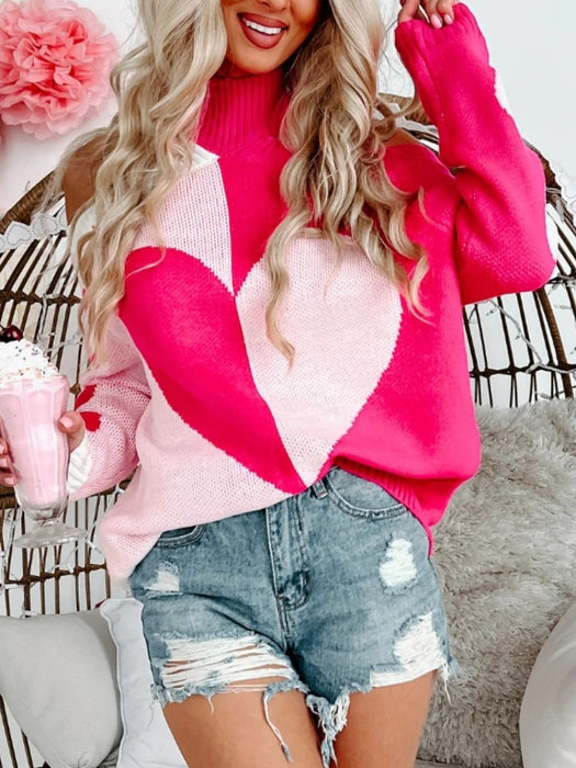 Valentine's Day Cold Shoulder Sweater