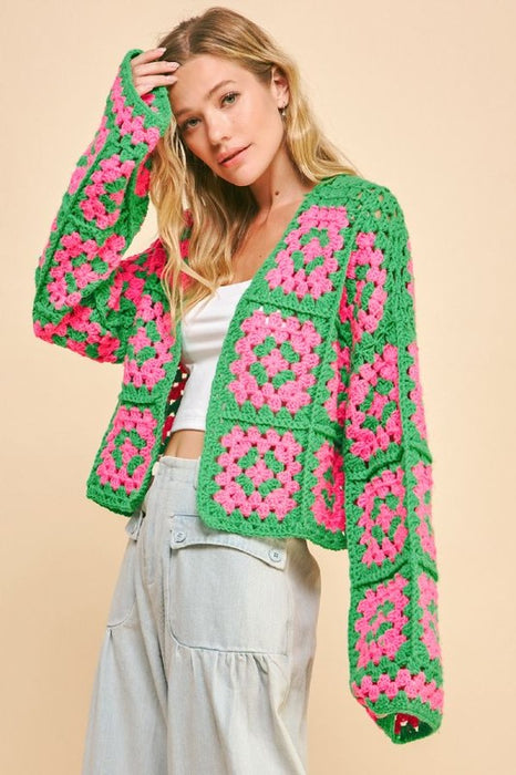 Flower Crochet Cardigan