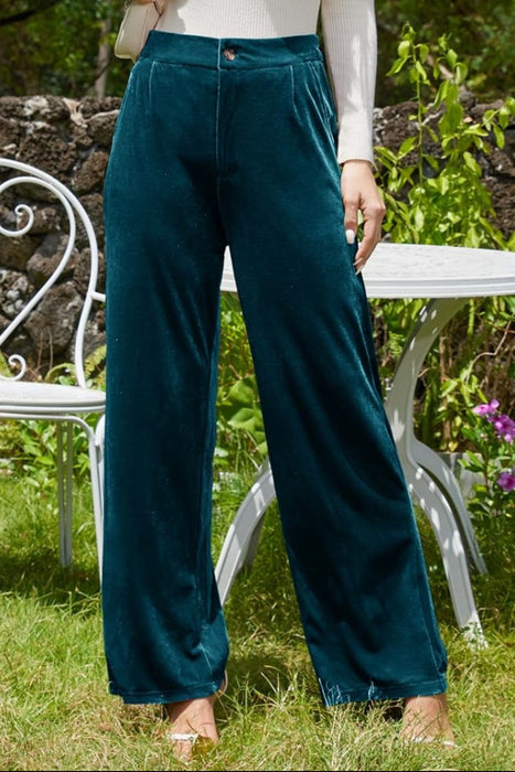 Velvet Wide Leg Pants