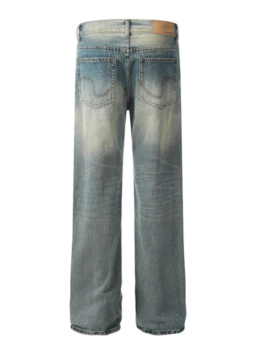 Men's Wash Straight Leg Jeans