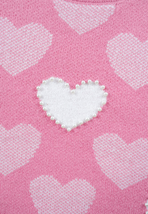 Pink Heart Sweater