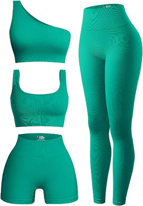 Women's Workout Set | 4 Piece Set | Green