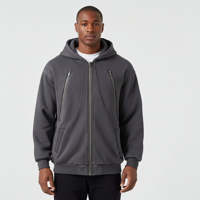 Men's Zip Up Long Sleeve Hoodie