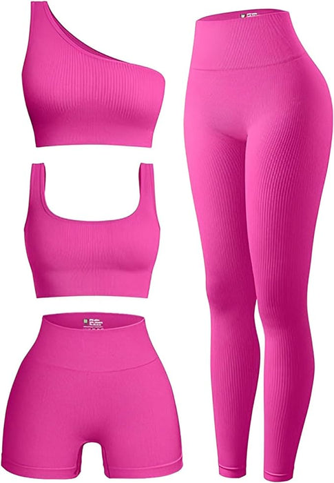 Women's Workout Set | 4 Piece Set | Top & Leggings