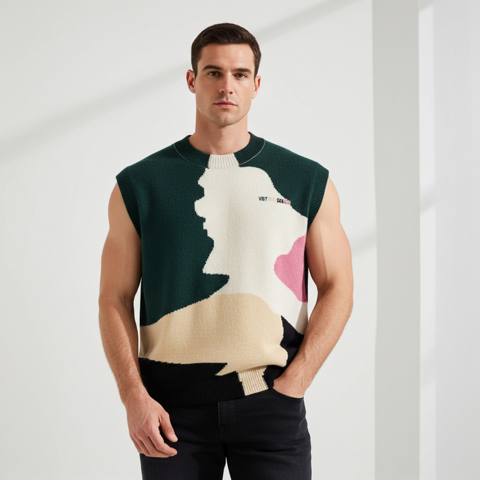 Men's Abstract Pattern Sweater Vest