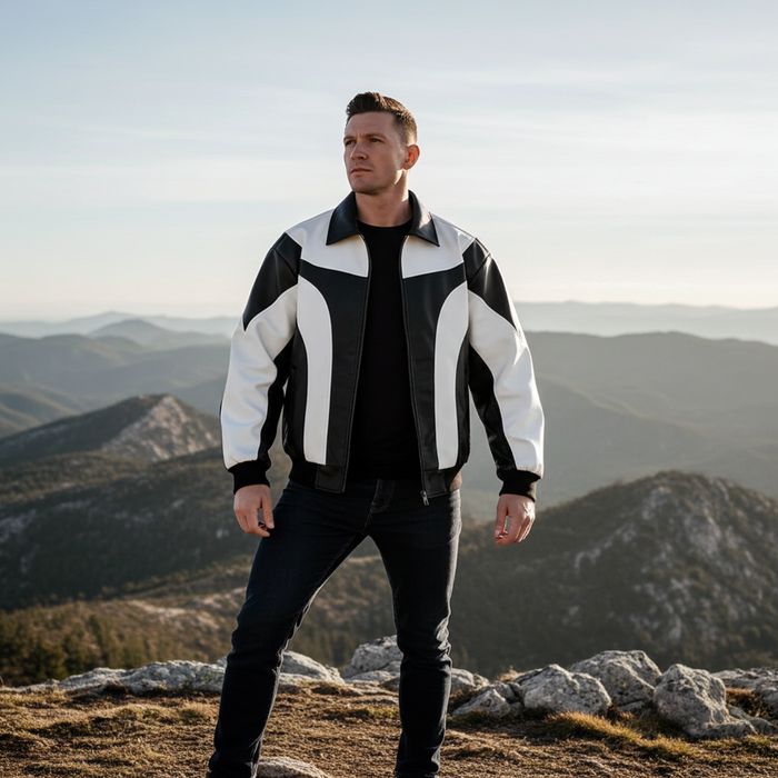 Men's Retro Style Faux Leather Jacket